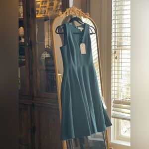 Dress The Population NWT Pine Green Catalina Fit & Flare Dress